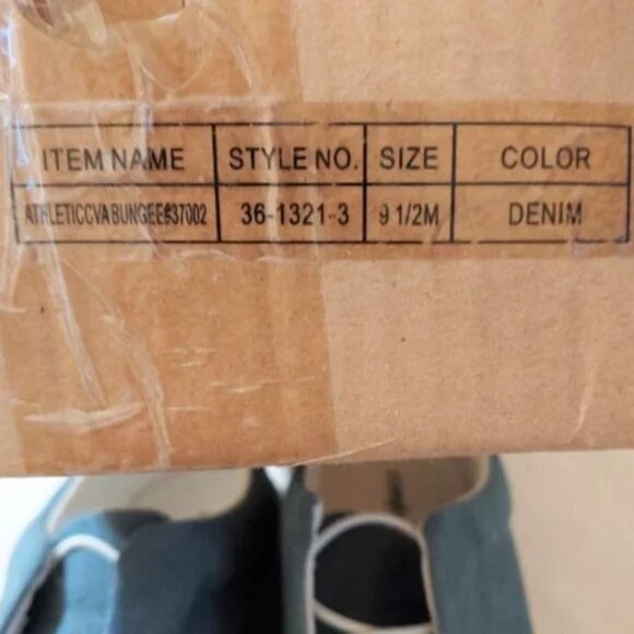 Comfortview The Bungee Slip On Sneaker Denim Size 9.5M NWT - Picture 5 of 5